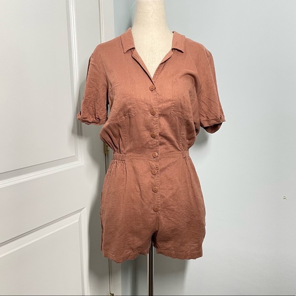 Urban Outfitters Linen Blend Romper size S - Picture 5 of 11
